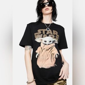 Dolls Kill Impact Star Wars Baby Yoda Mandalorian The Child Grogu Graphic Shirt